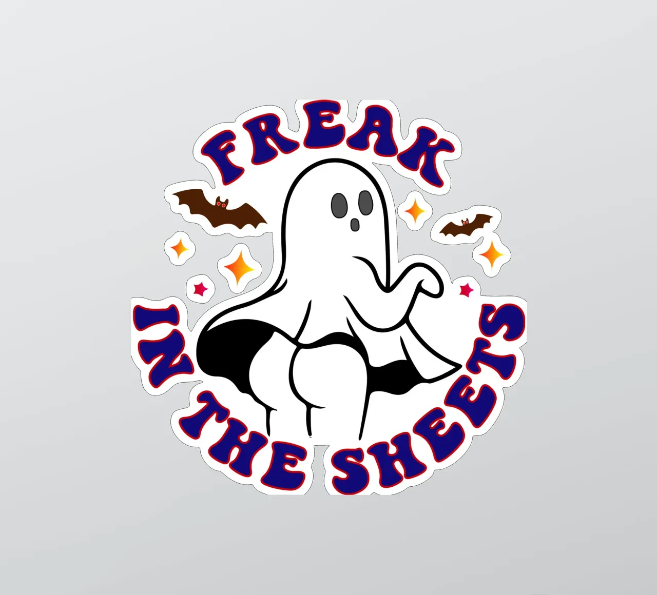 freak in the sheets sexy ghost sticker by onetime