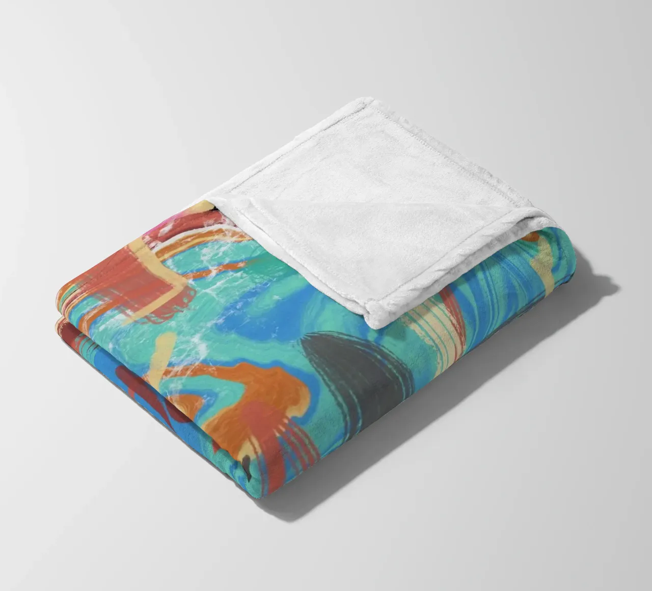 chaotic colors fleece blanket by Little Dean