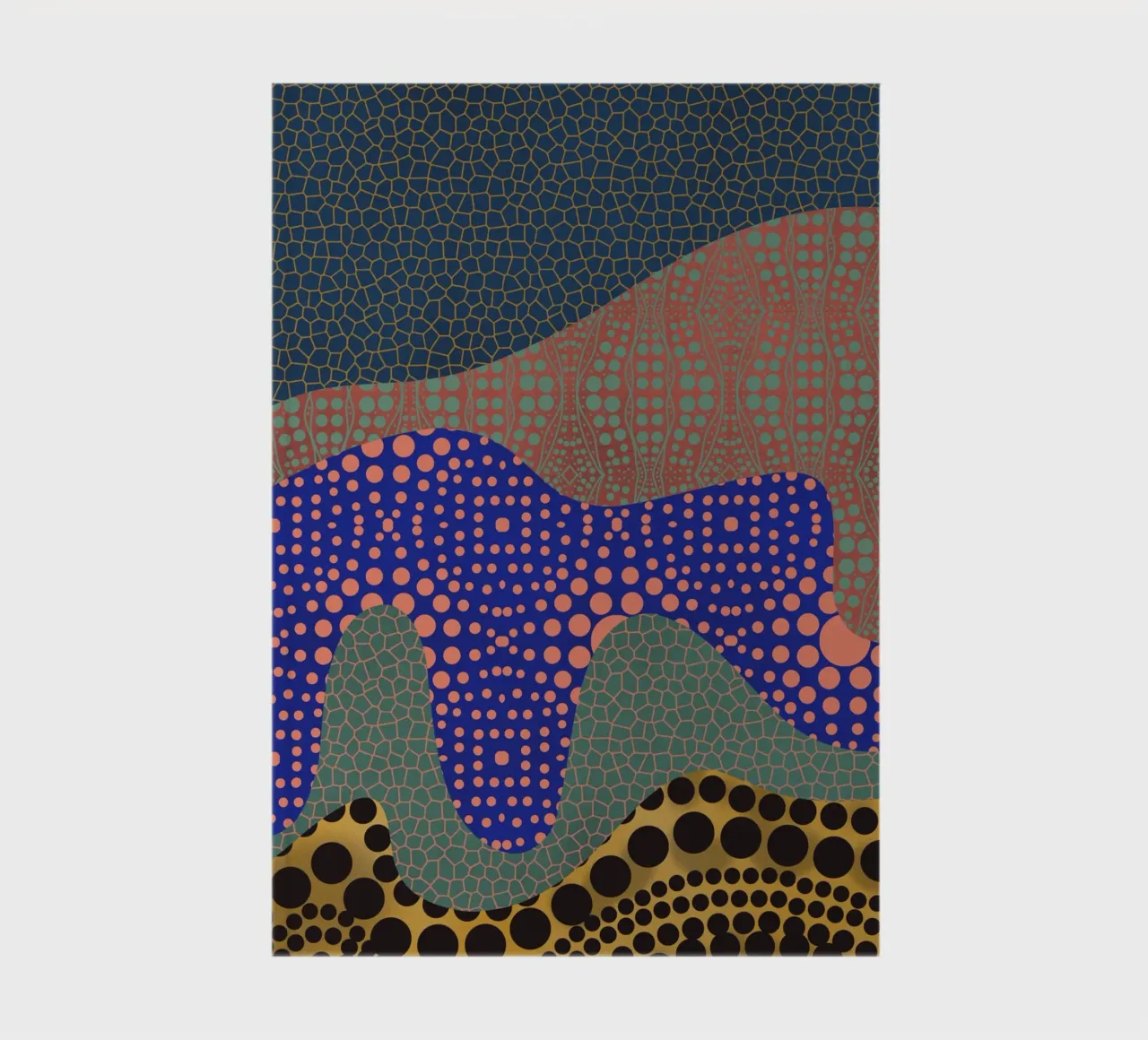 Organic mosaic notebook by Little Dean