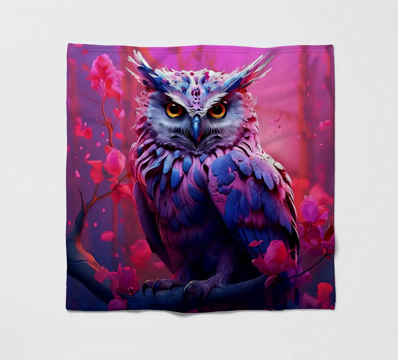 Gufo_stile_H_1 coperta in pile da Tierisch bunt by LK
