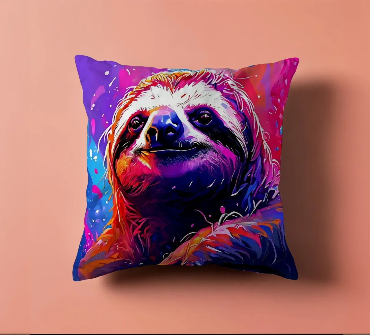Bradipo_Stile_H_1 cuscino da Tierisch bunt by LK