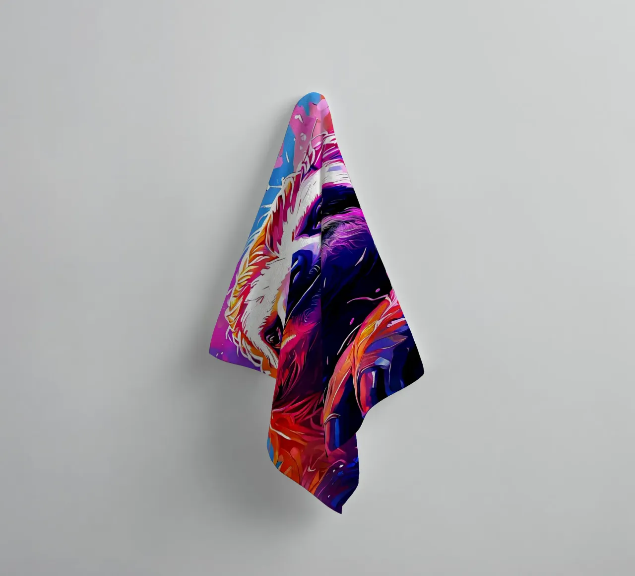 Sloth_Style_H_1 towel by Tierisch bunt by LK