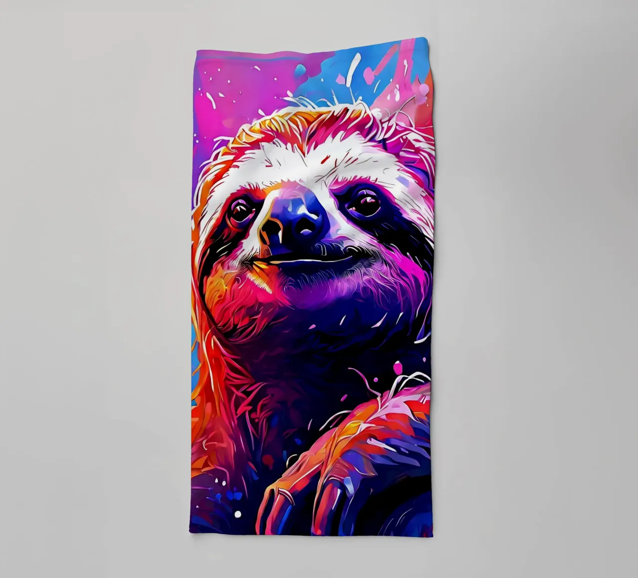 Sloth_Style_H_1 towel by Tierisch bunt by LK