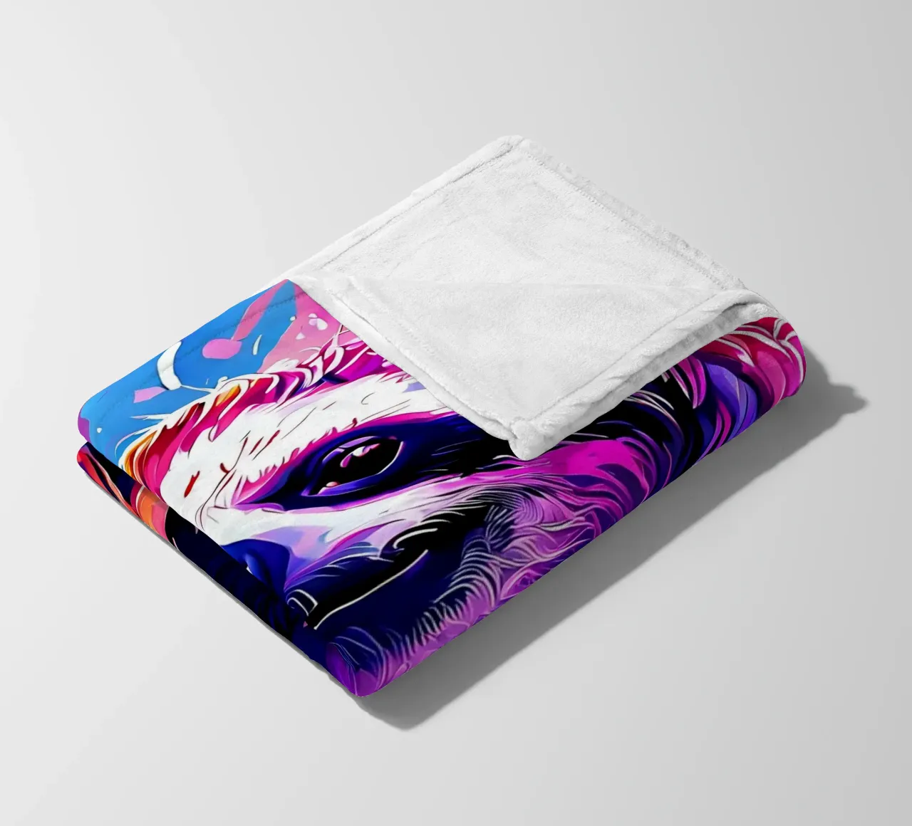 Faultier_Stil_H_1 Fleecedecke von Tierisch bunt by LK