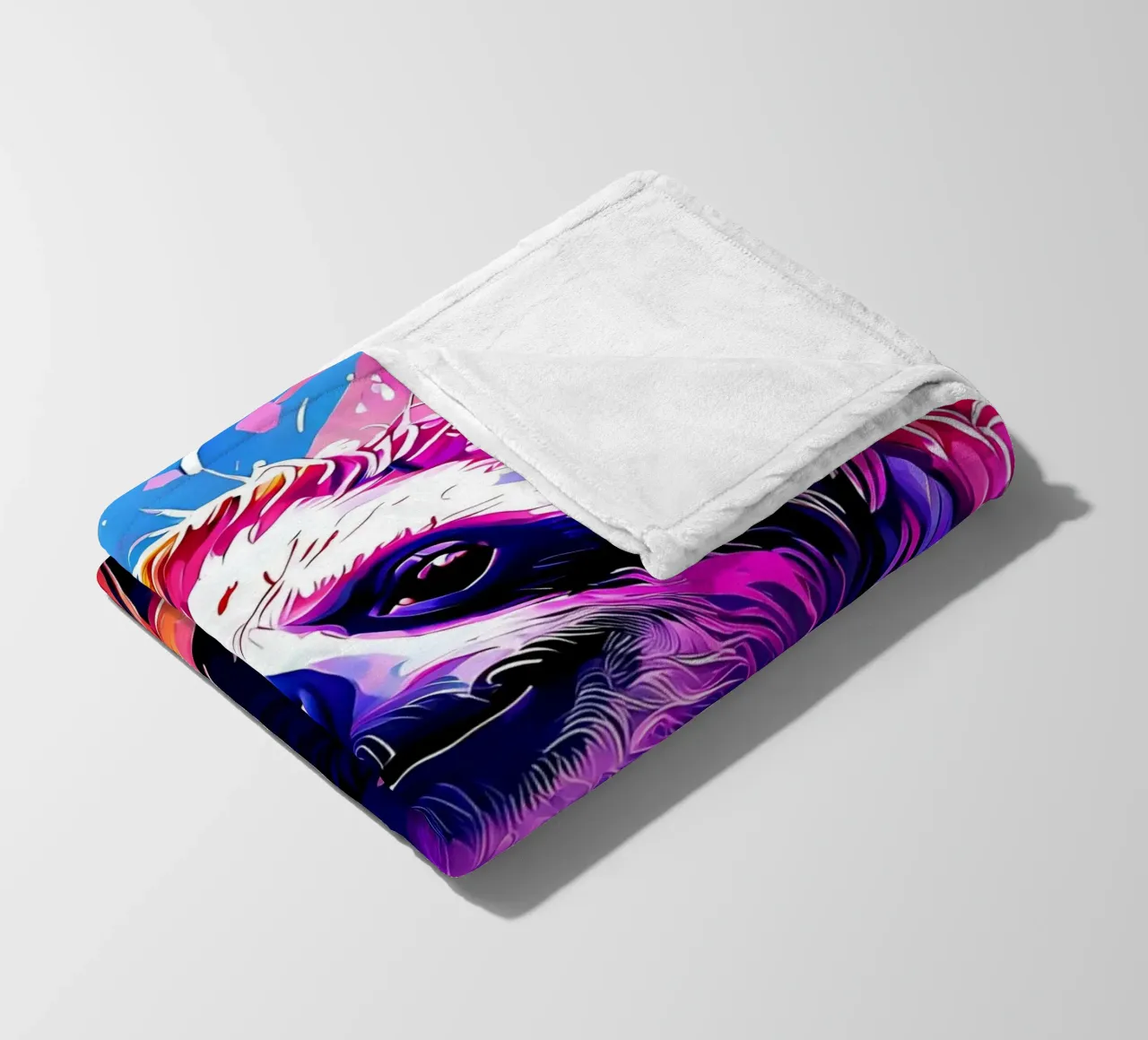 Faultier_Stil_H_1 Fleecedecke von Tierisch bunt by LK