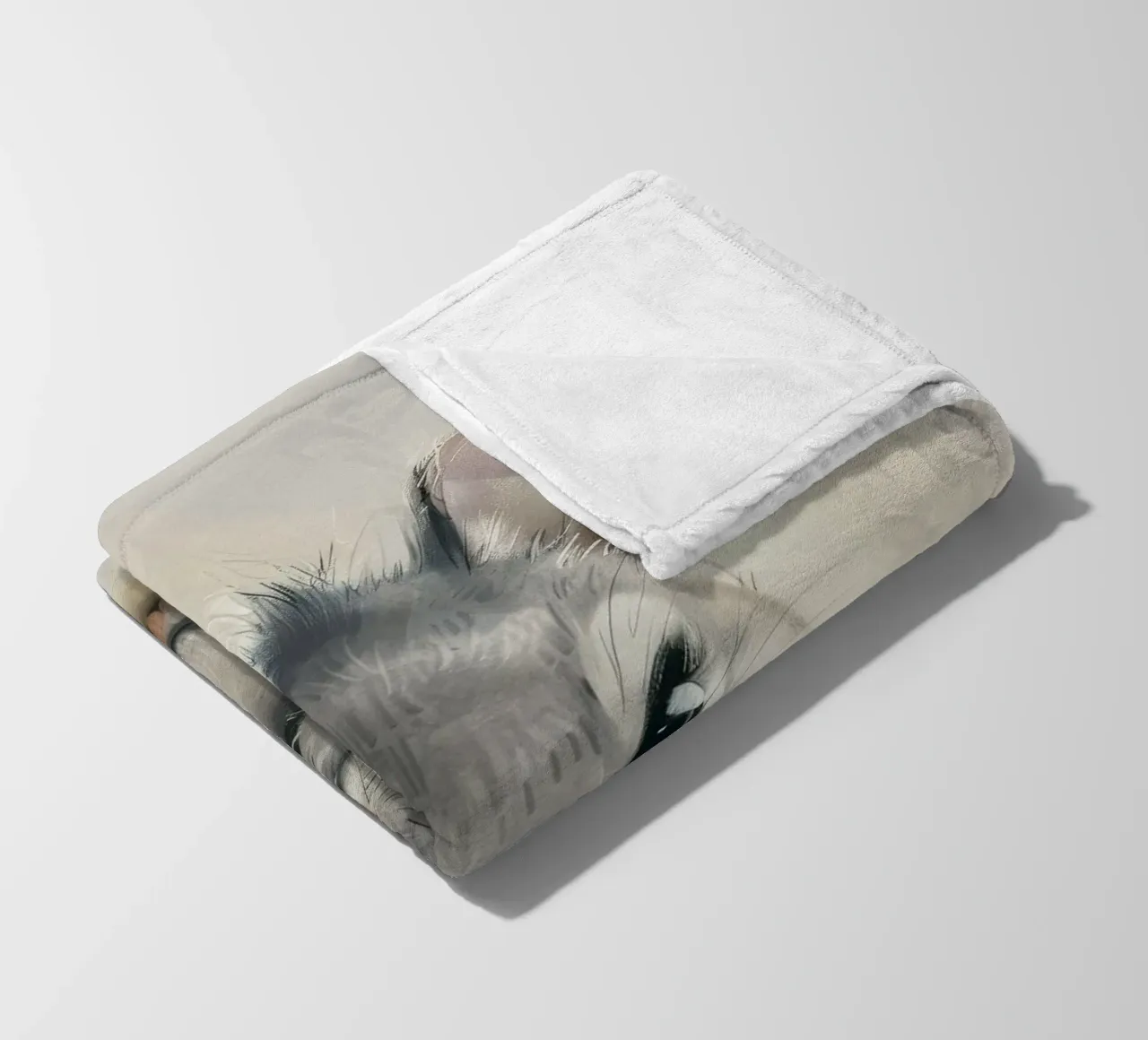 cincillà grigio, seduto in posizione eretta, con le zampe unite coperta in pile da DesignDoodle