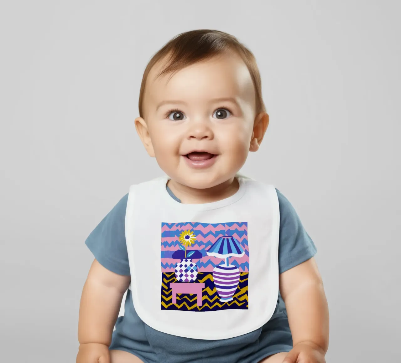 Lampada con vaso a zig-zag bavaglino da Pale Aura