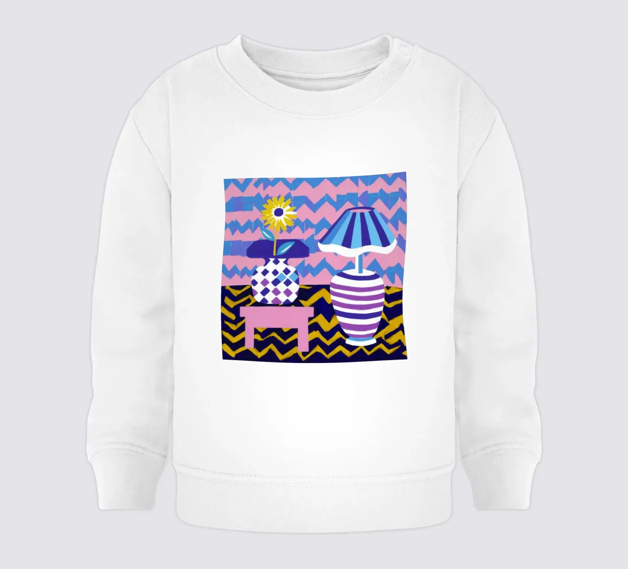 Lampada con vaso a zig-zag felpa neonato da Pale Aura