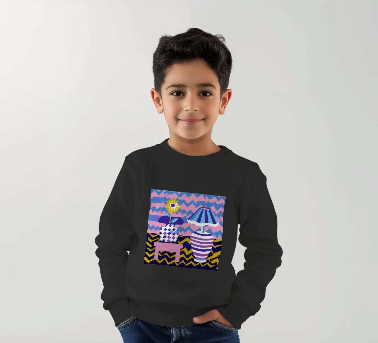 Lampada con vaso a zig-zag felpa bambino da Pale Aura