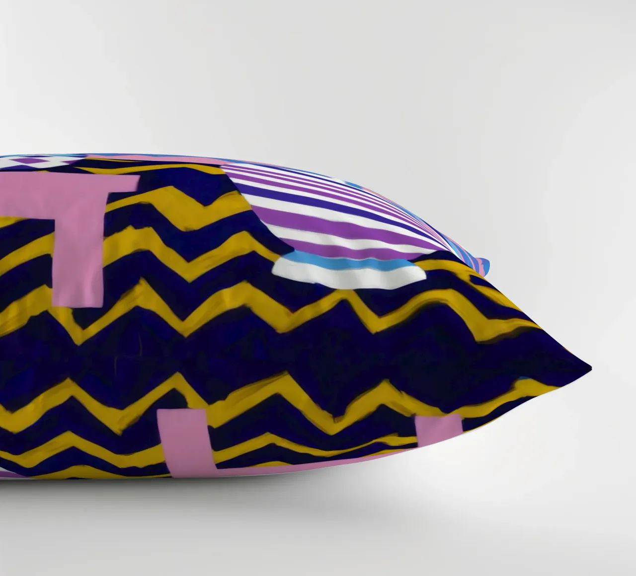 Lampada con vaso a zig-zag cuscino da Pale Aura