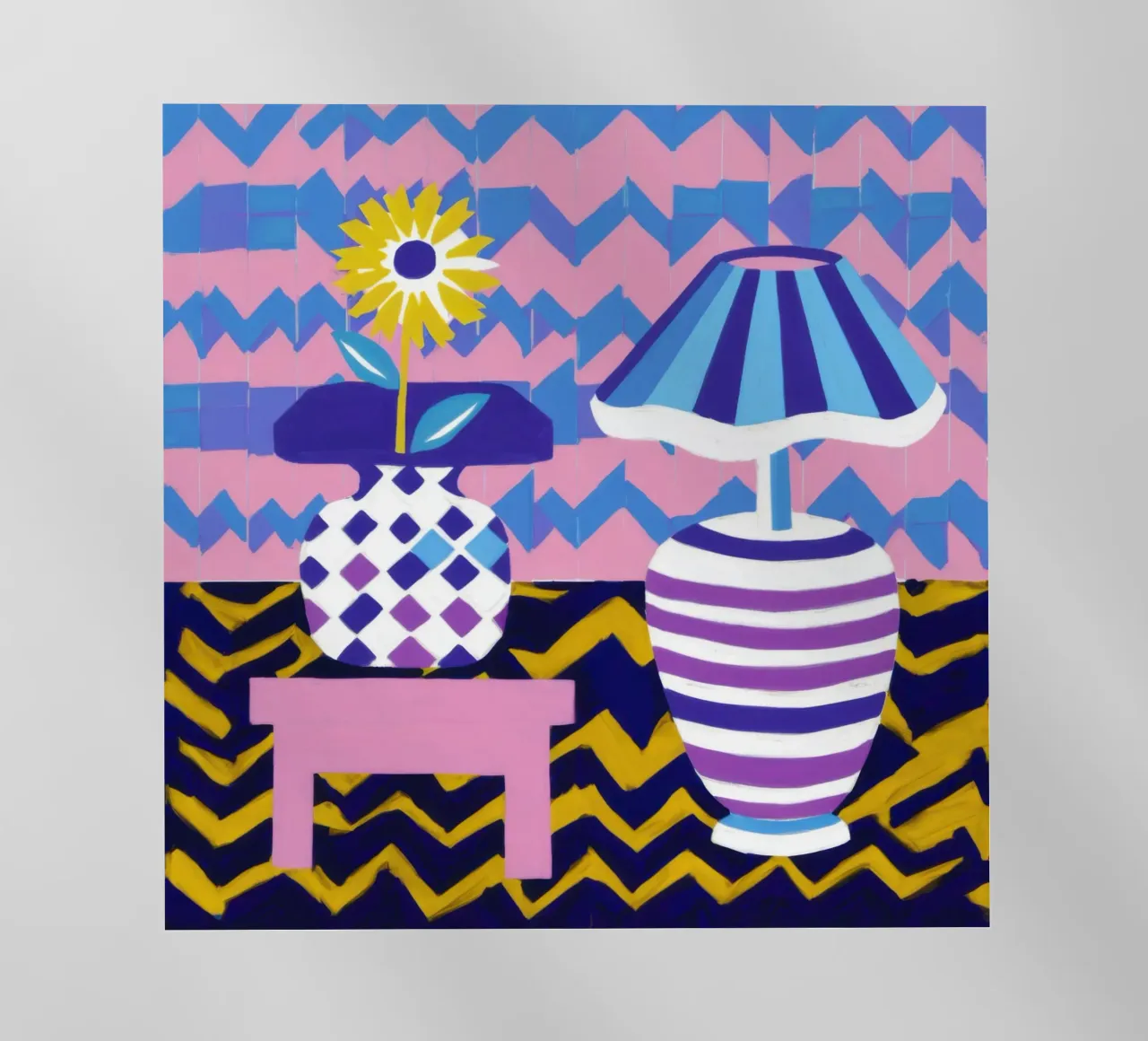 Lampada con vaso a zig-zag pellicola backlit da Pale Aura