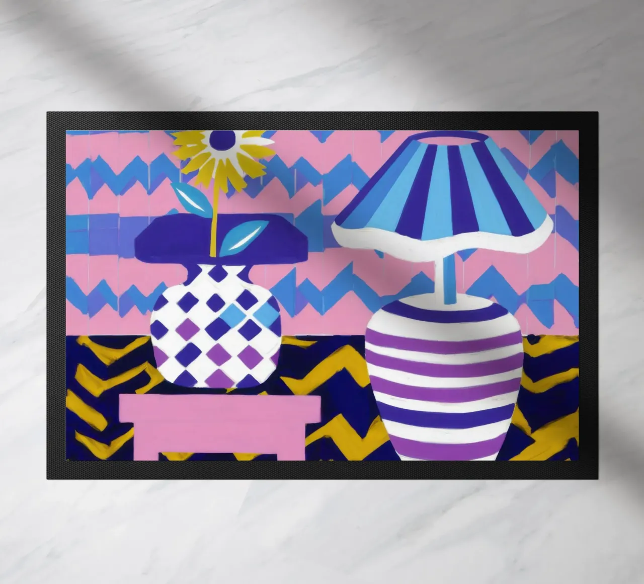 Lampada con vaso a zig-zag zerbino da Pale Aura