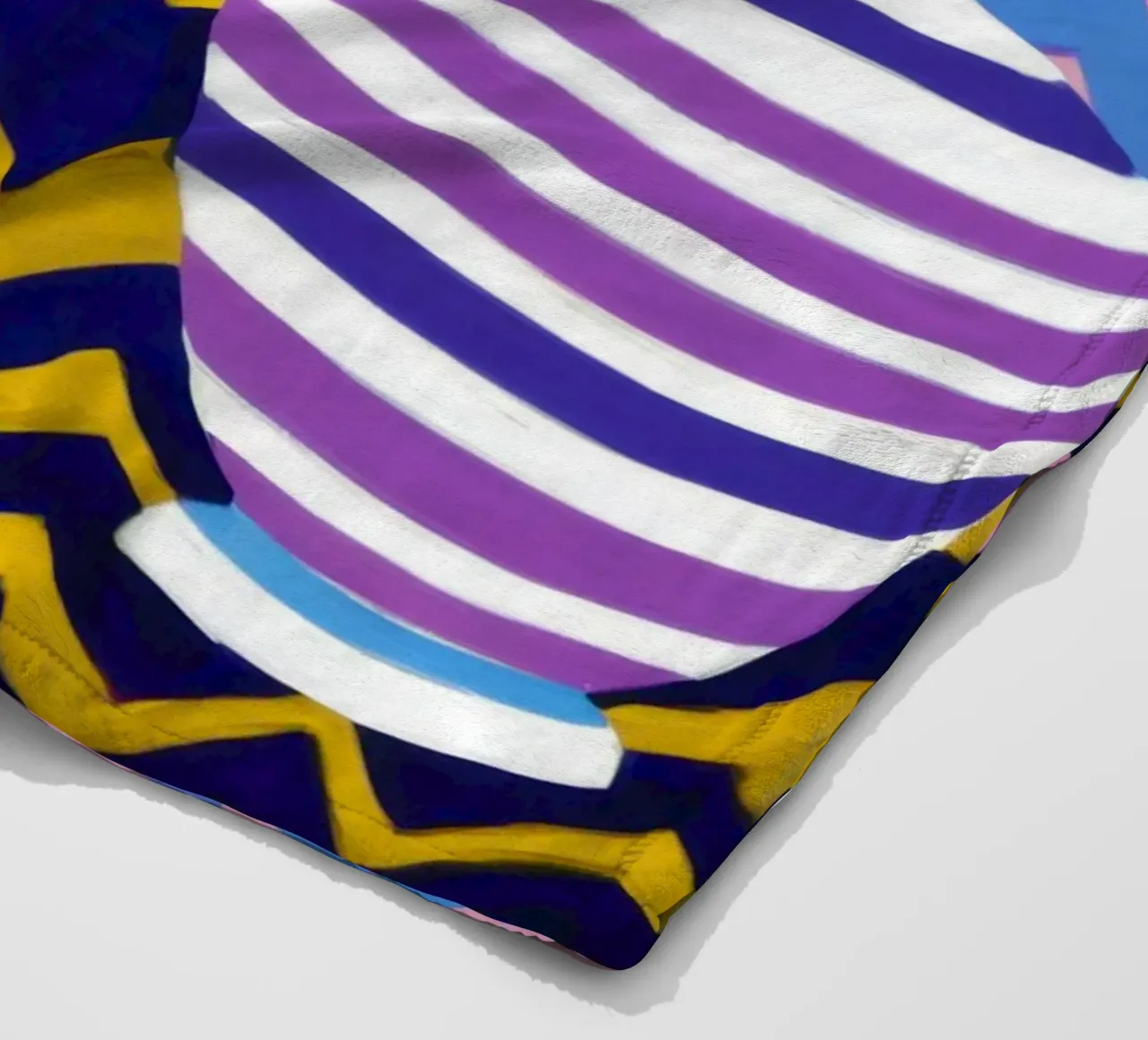 Lampada con vaso a zig-zag coperta in pile da Pale Aura