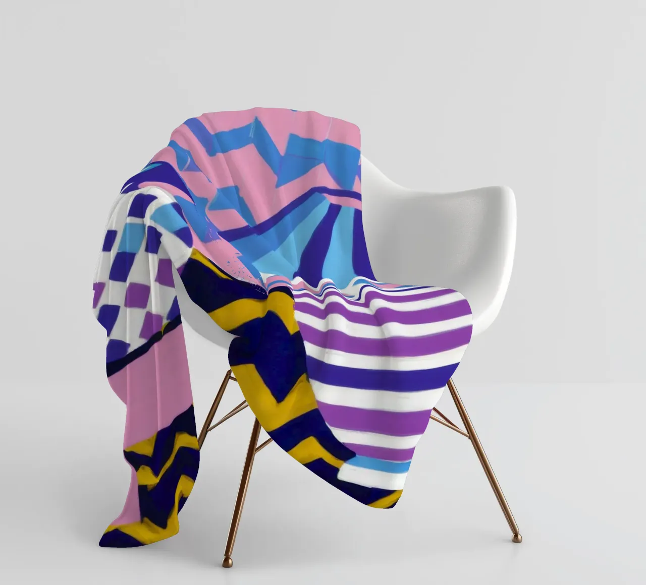 Lampada con vaso a zig-zag coperta in pile da Pale Aura