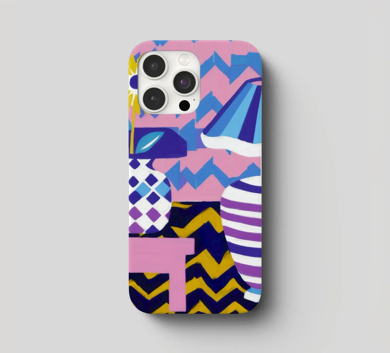 Lampada con vaso a zig-zag cover iphone da Pale Aura