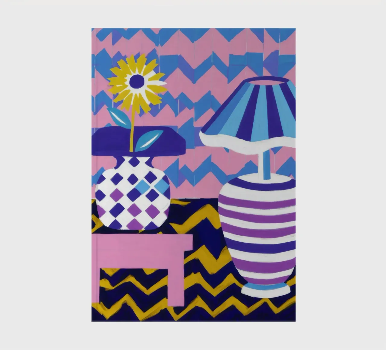 Zigzag Vase Lamp notebook by Pale Aura