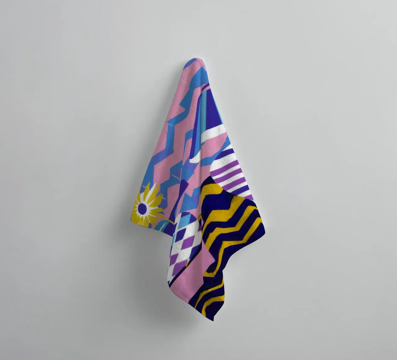 Lampada con vaso a zig-zag asciugamano da bagno da Pale Aura