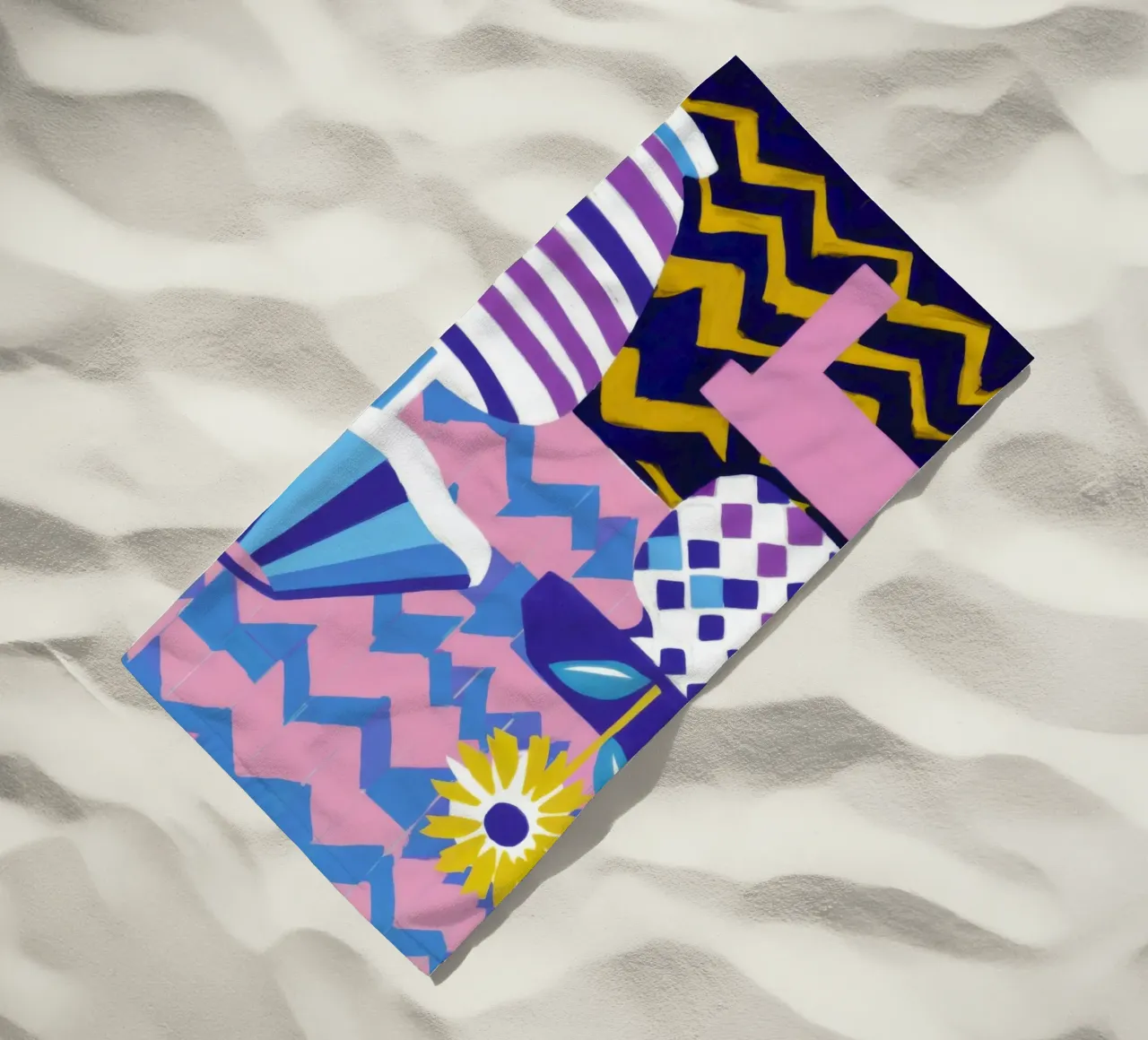 Lampada con vaso a zig-zag telo mare da Pale Aura