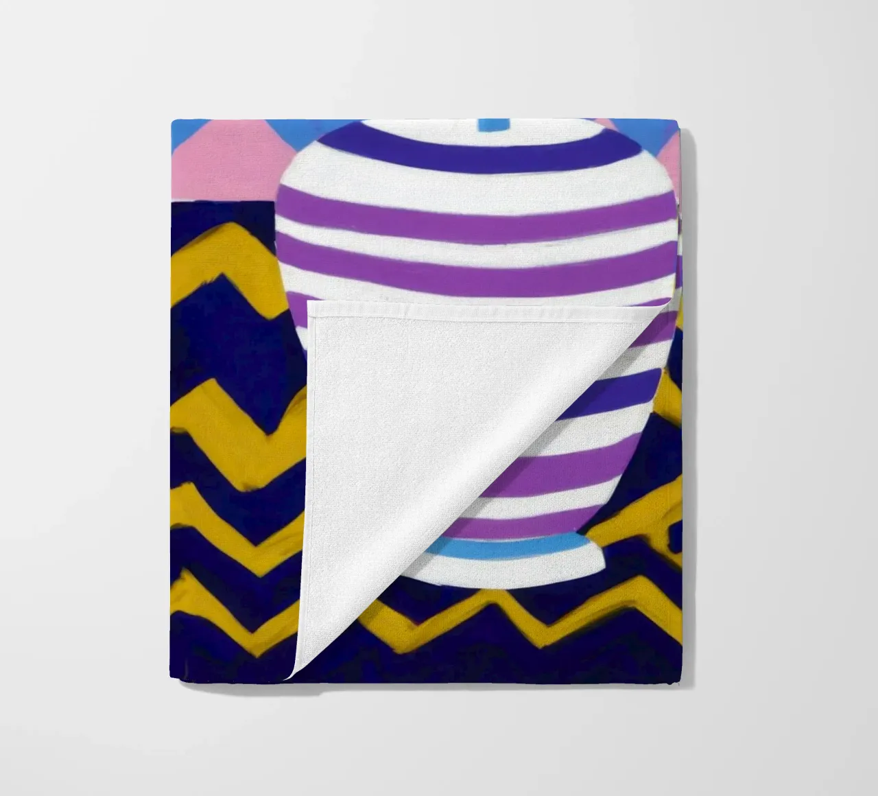 Lampada con vaso a zig-zag telo mare da Pale Aura