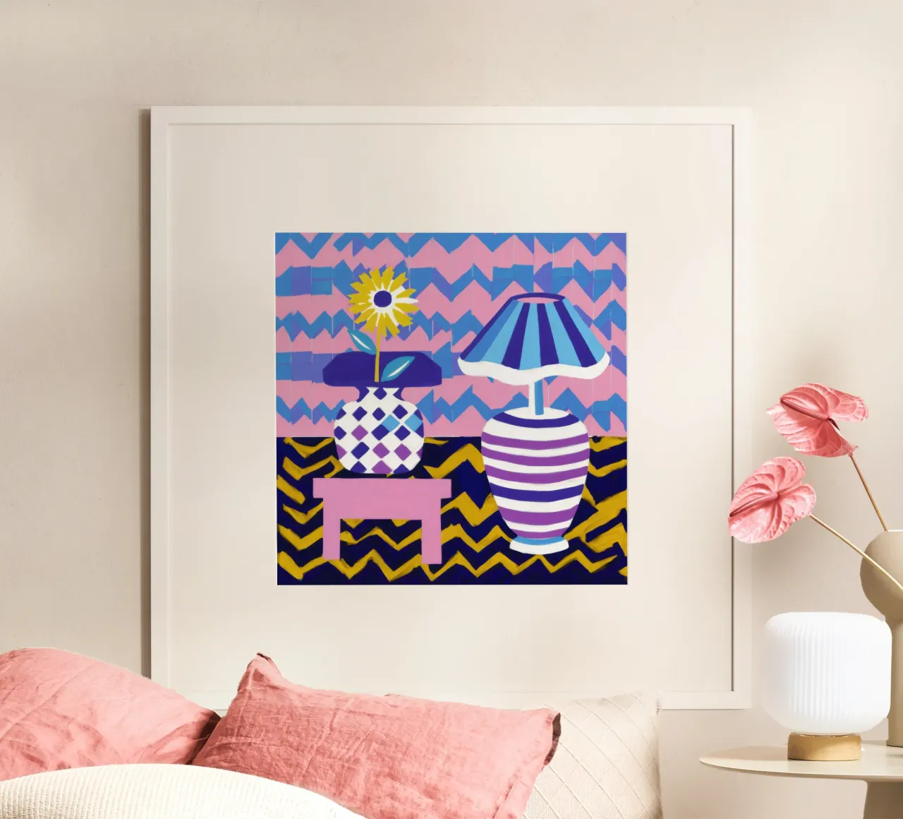 Lampada con vaso a zig-zag poster da Pale Aura