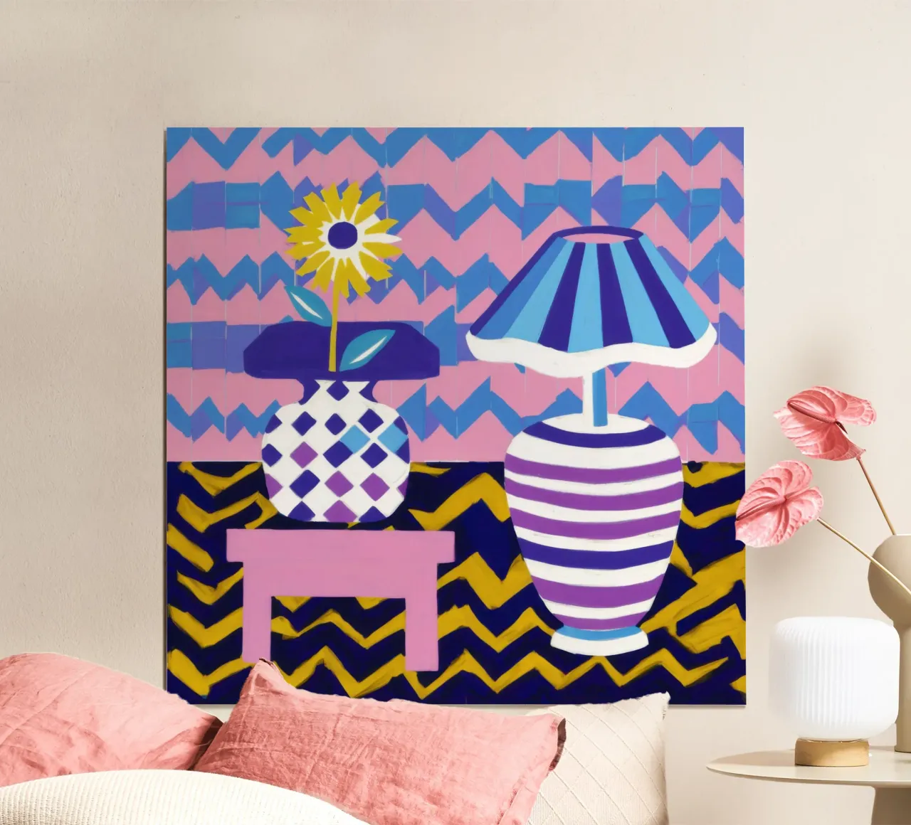 Lampada con vaso a zig-zag poster da Pale Aura