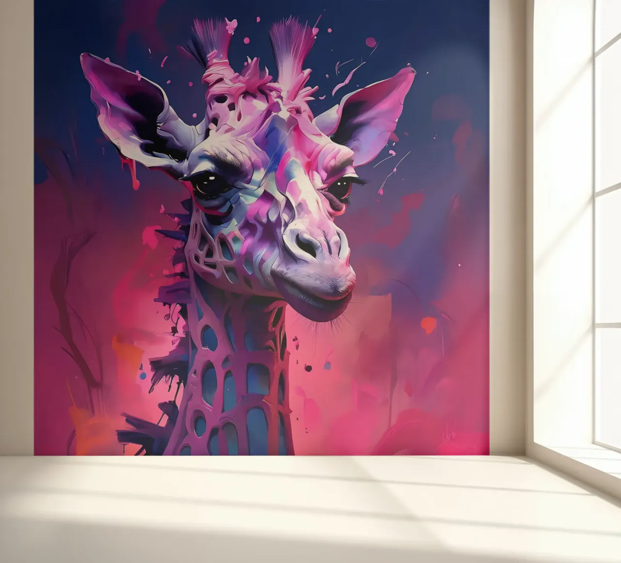 Giraffe_Stil_H_1 Fototapete von Tierisch bunt by LK