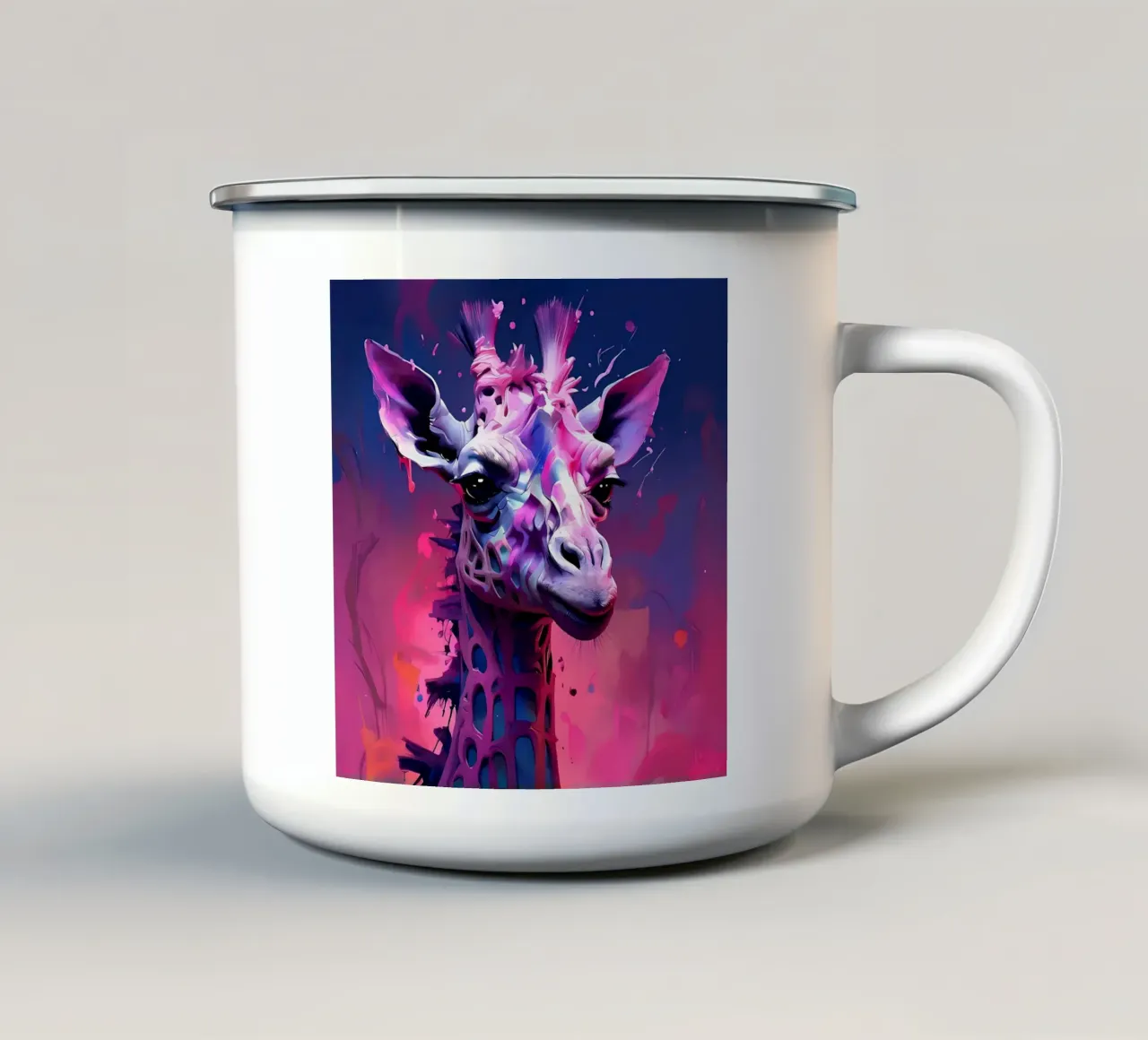 Giraffa_Stile_H_1 tazza in smalto da Tierisch bunt by LK