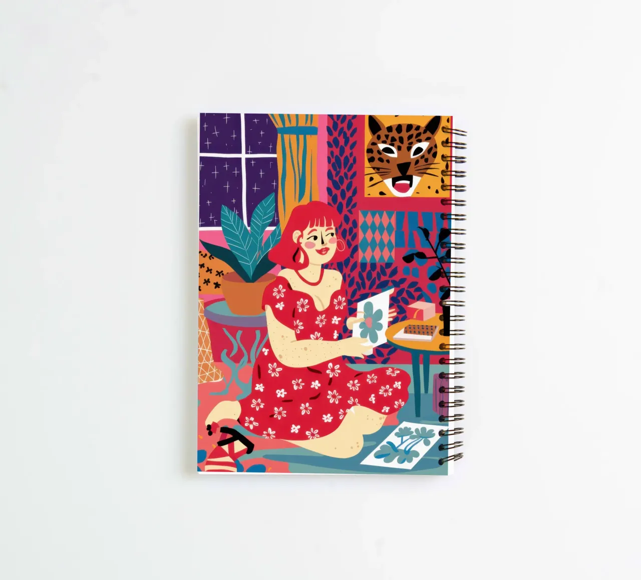 Tarots de lecture du léopard carnet à spirale de Pale Aura