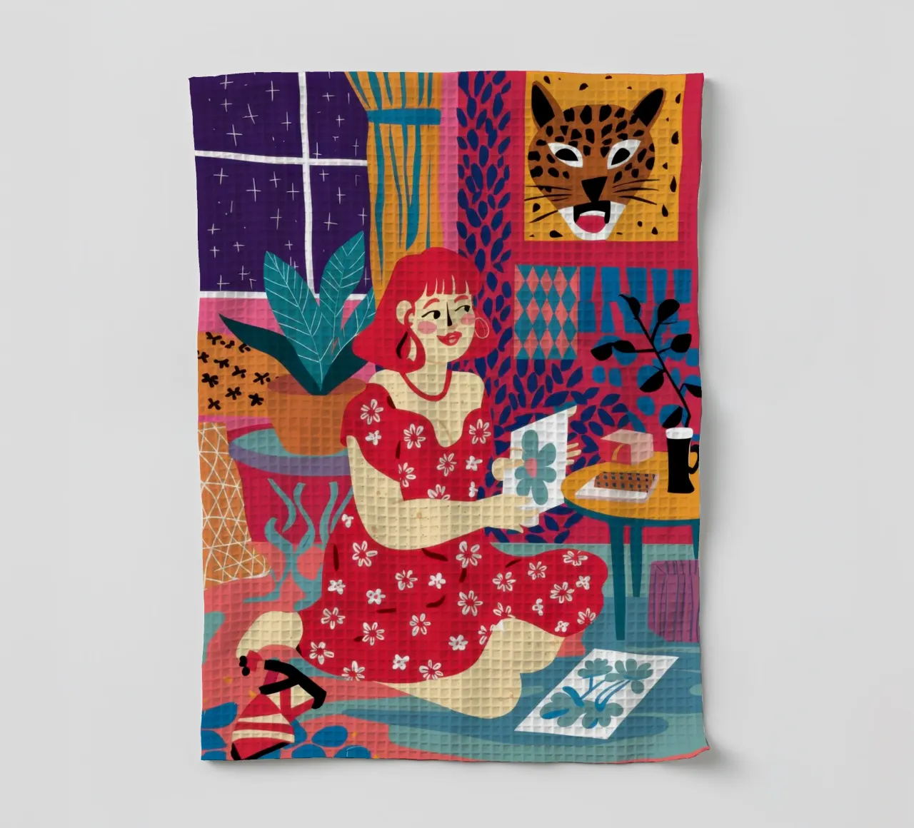 Tarots de lecture du léopard torchon de Pale Aura