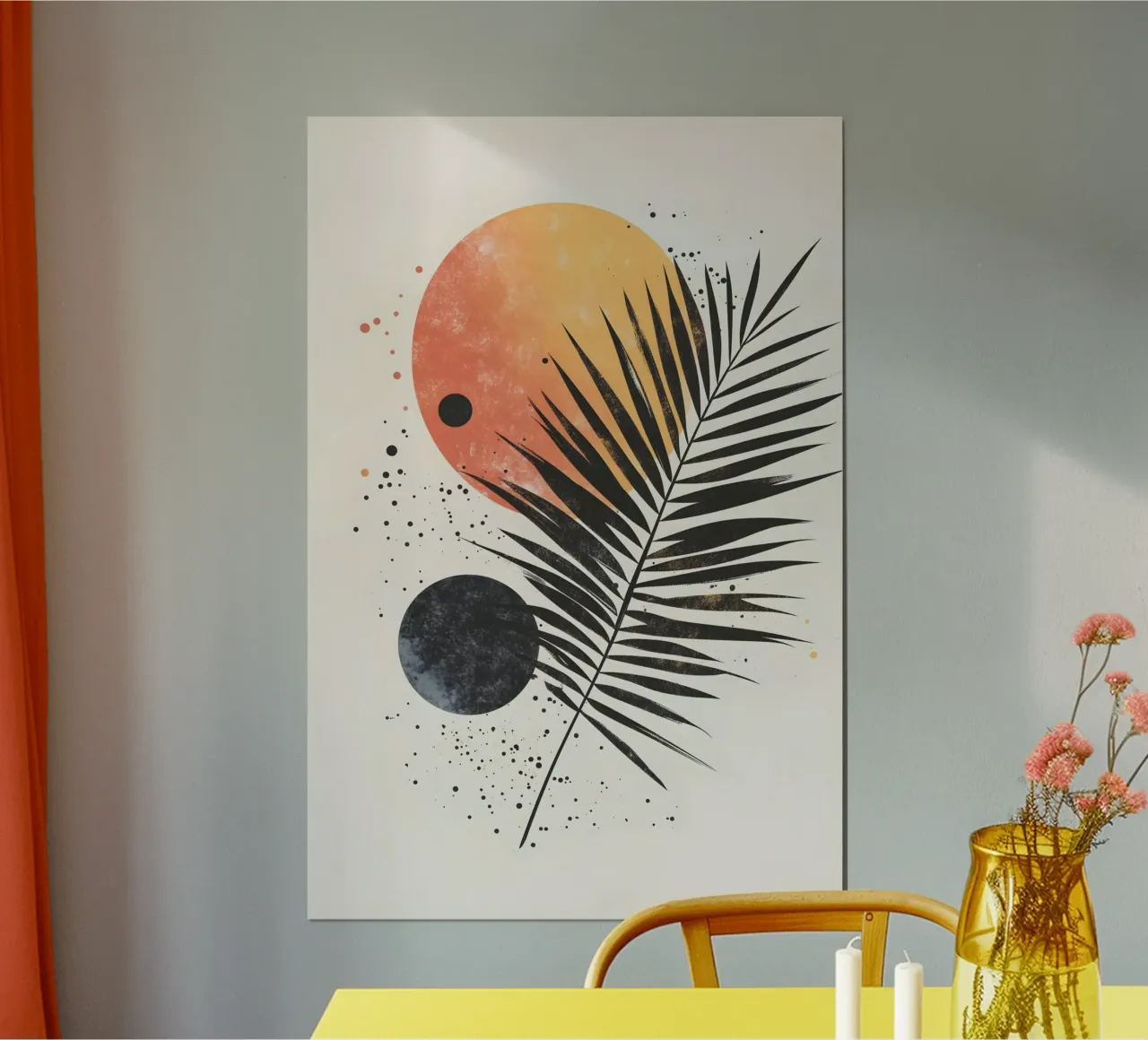 Waaier palm moderne kunst hahnemühle van Studio Verde