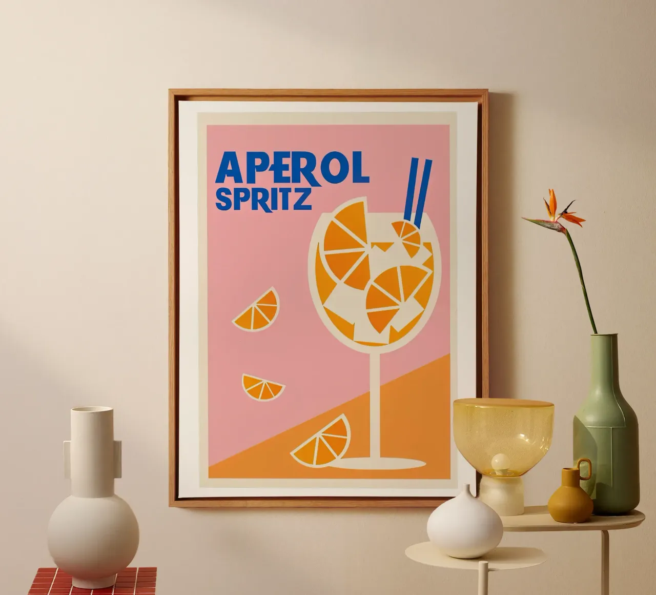Aperol Drink Spritz tela con Cornice a cassetta da Cocktail Drink