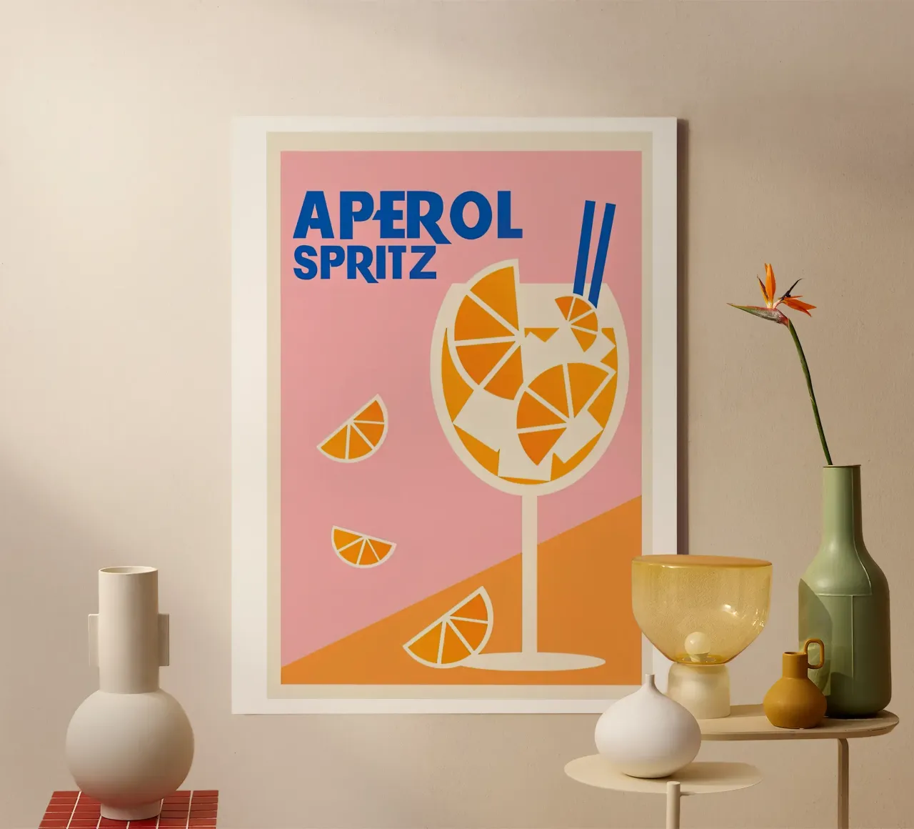 Aperol Drink Spritz tela con Cornice a cassetta da Cocktail Drink