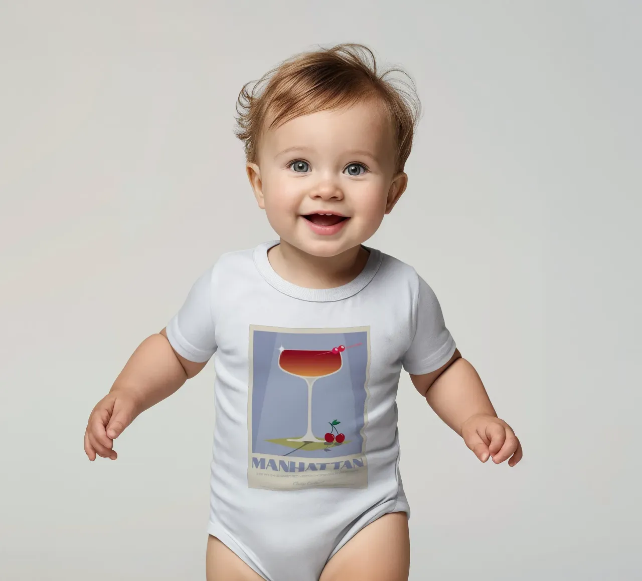 Manhattan Sirup Kurzarm Babybody von Cocktail Drink