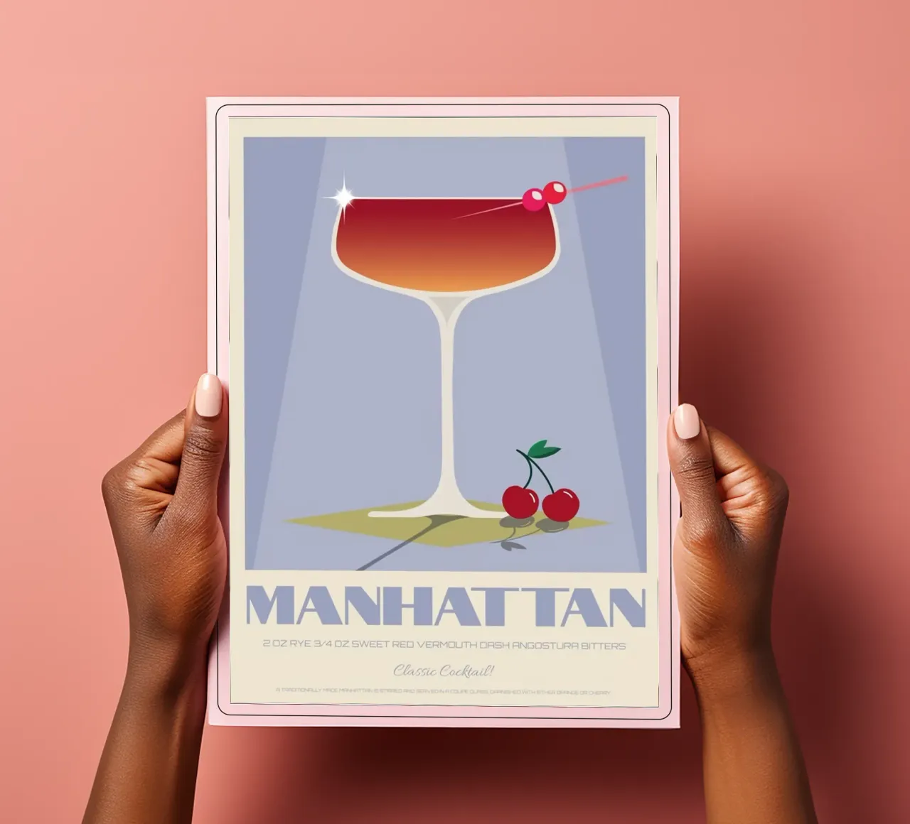 Manhattan Sirup Stickerbogen von Cocktail Drink