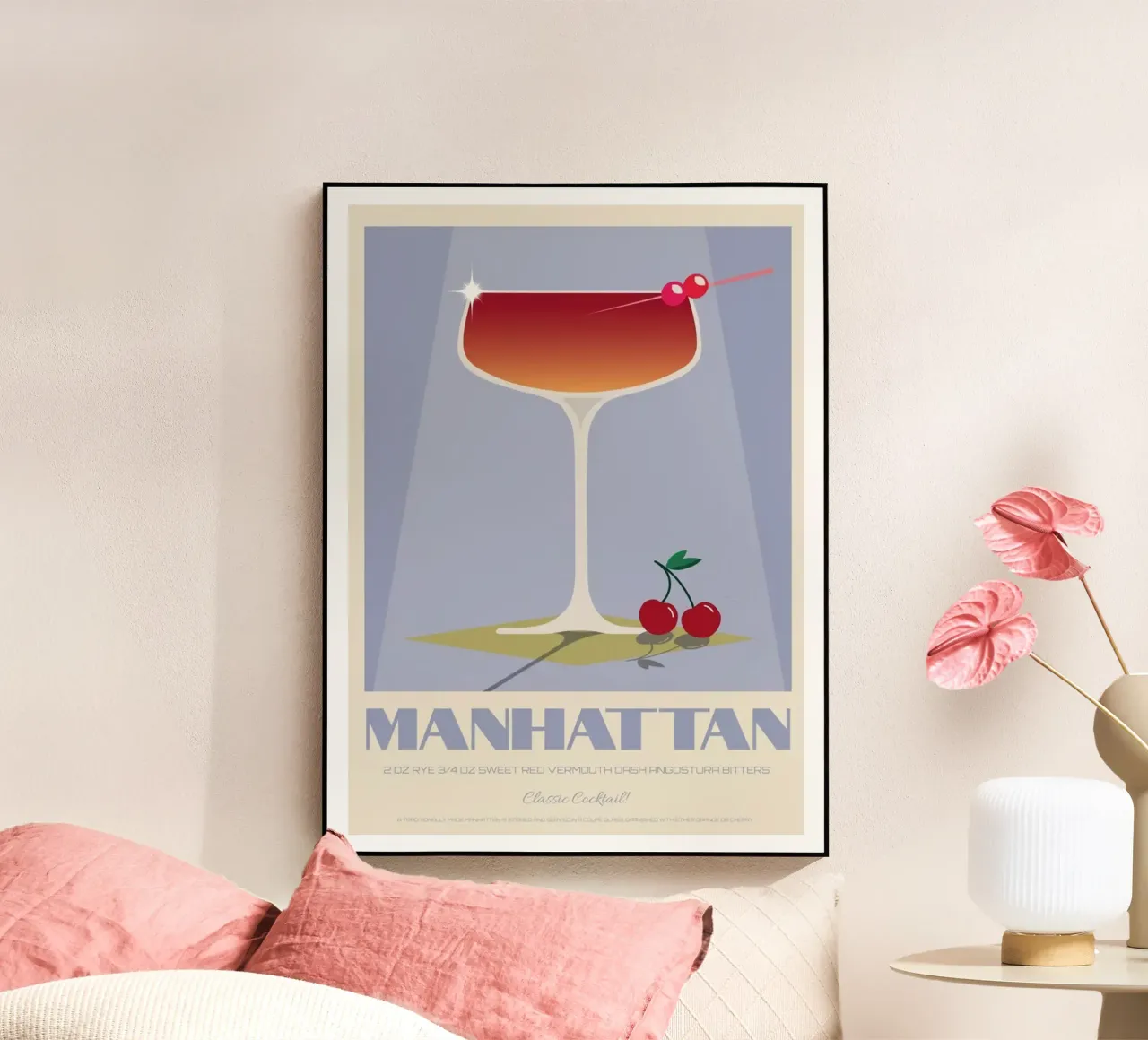 Sciroppo Manhattan plexiglass da Cocktail Drink