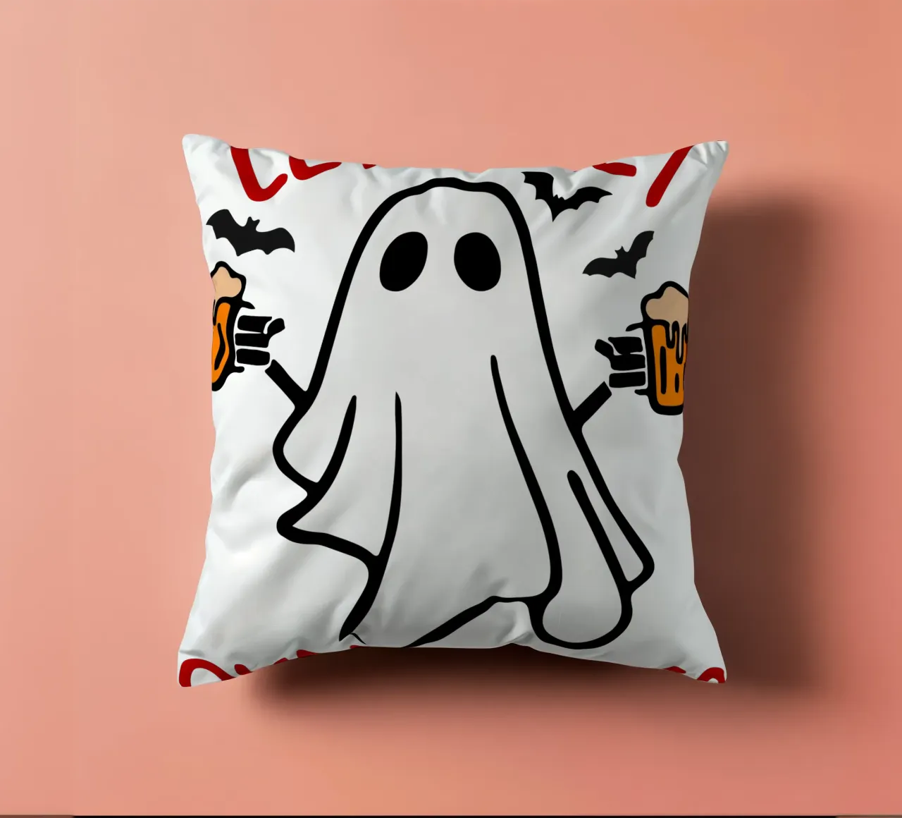 lets get sheetfaced halloween decorative cushion by onetime