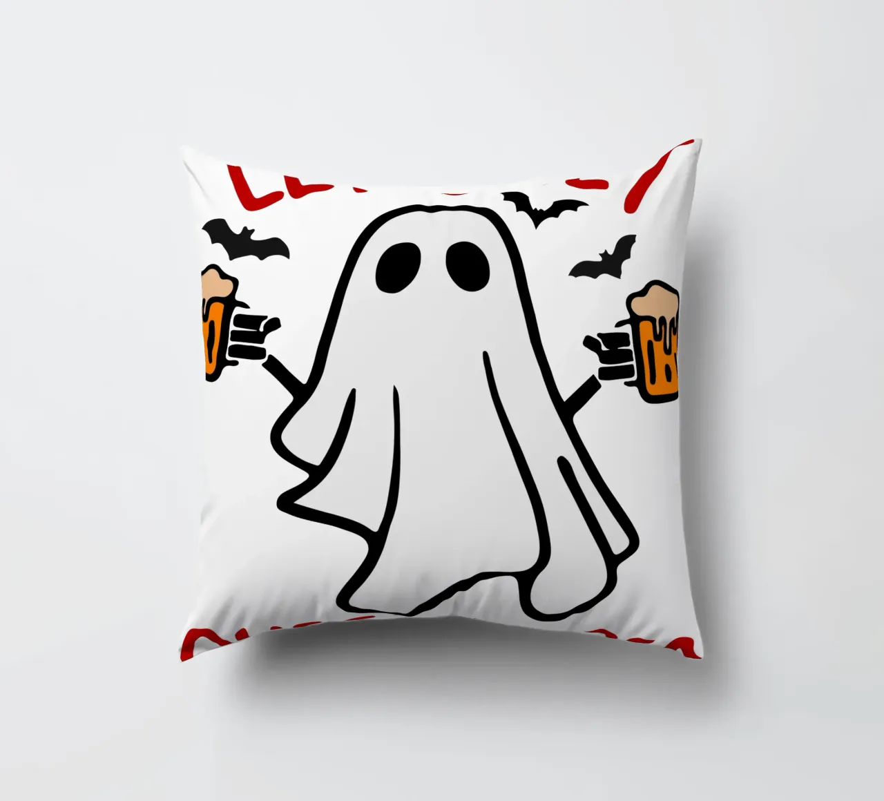 lets get sheetfaced halloween decorative cushion by onetime