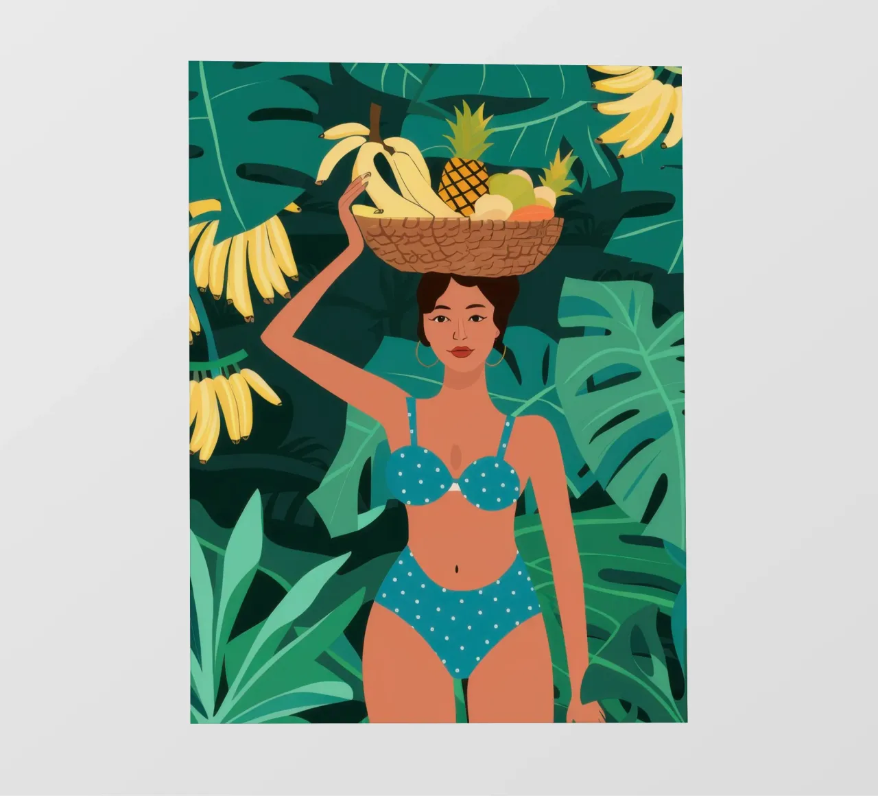 Bambina in bikini a banana telo in pvc da Pale Aura