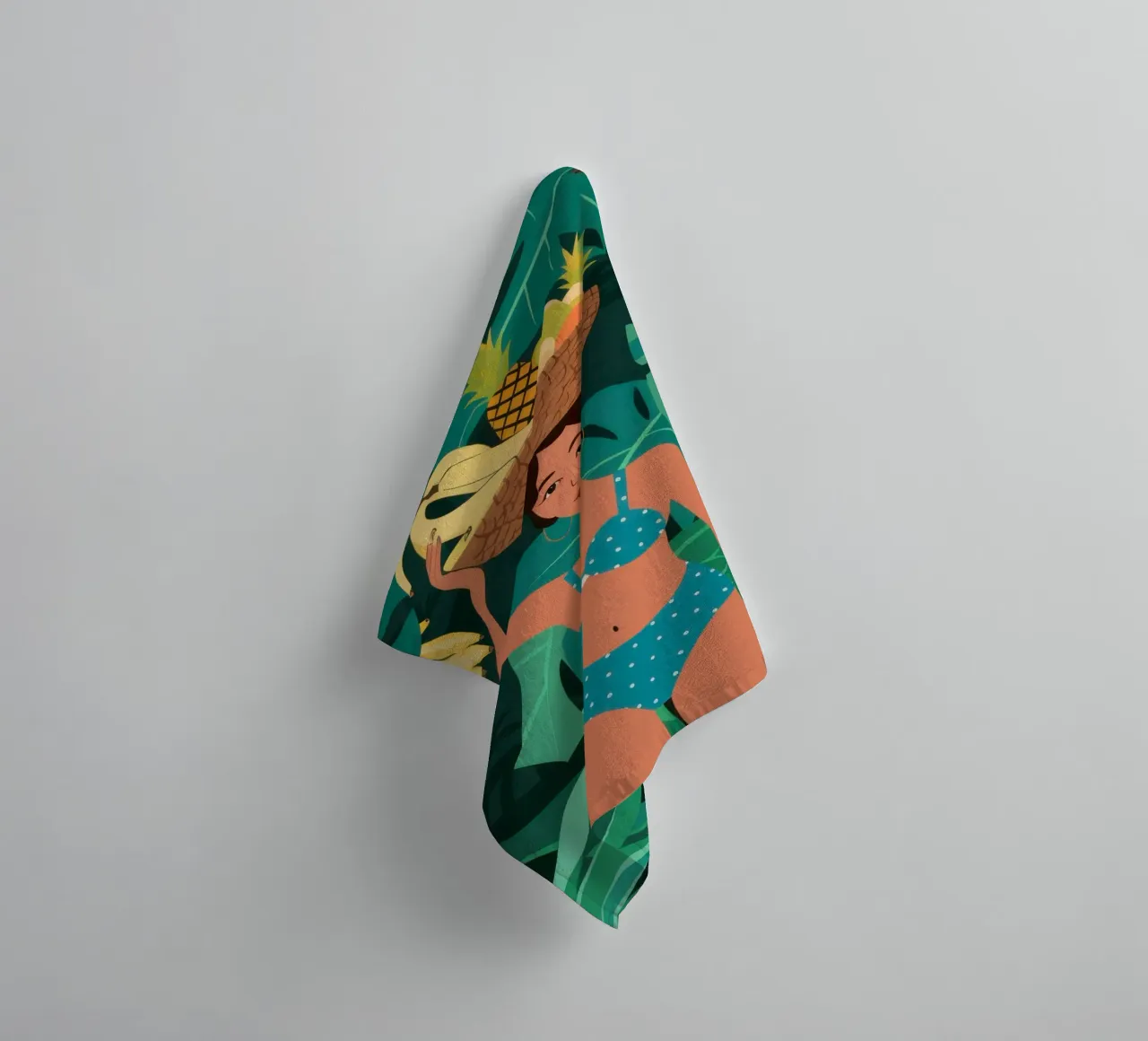 Banana Bikini Babe towel by Pale Aura