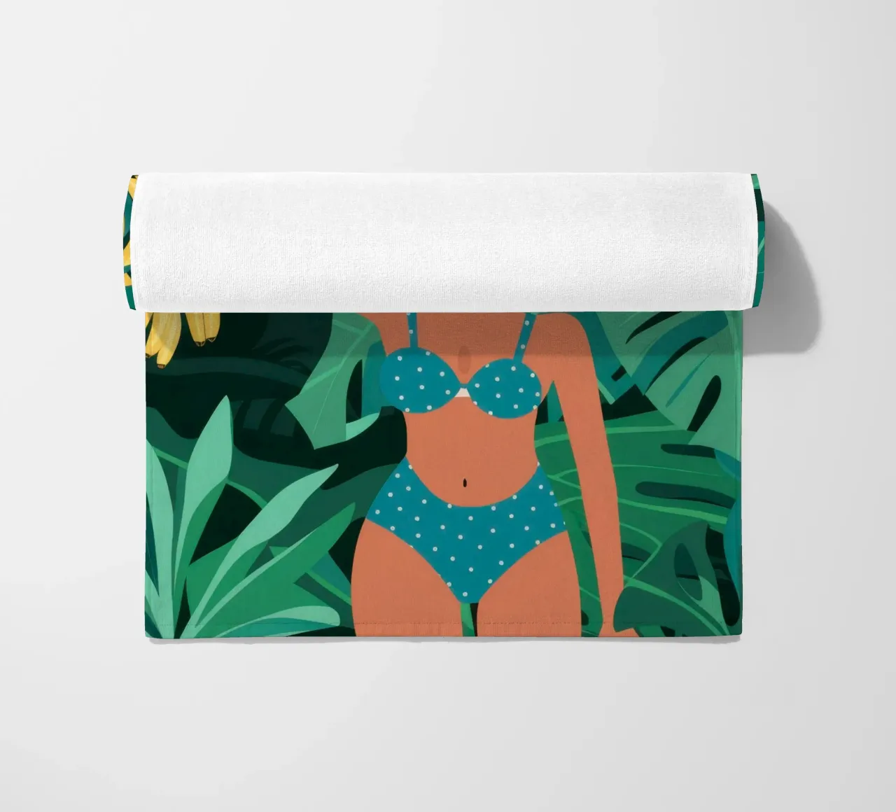 Bambina in bikini a banana telo mare da Pale Aura