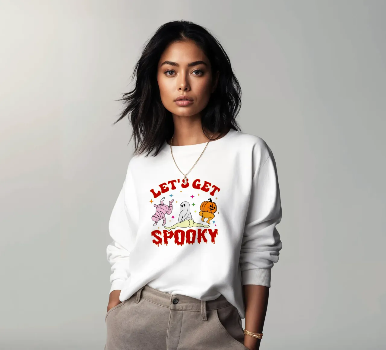 lets get spooky sweatshirt by onetime