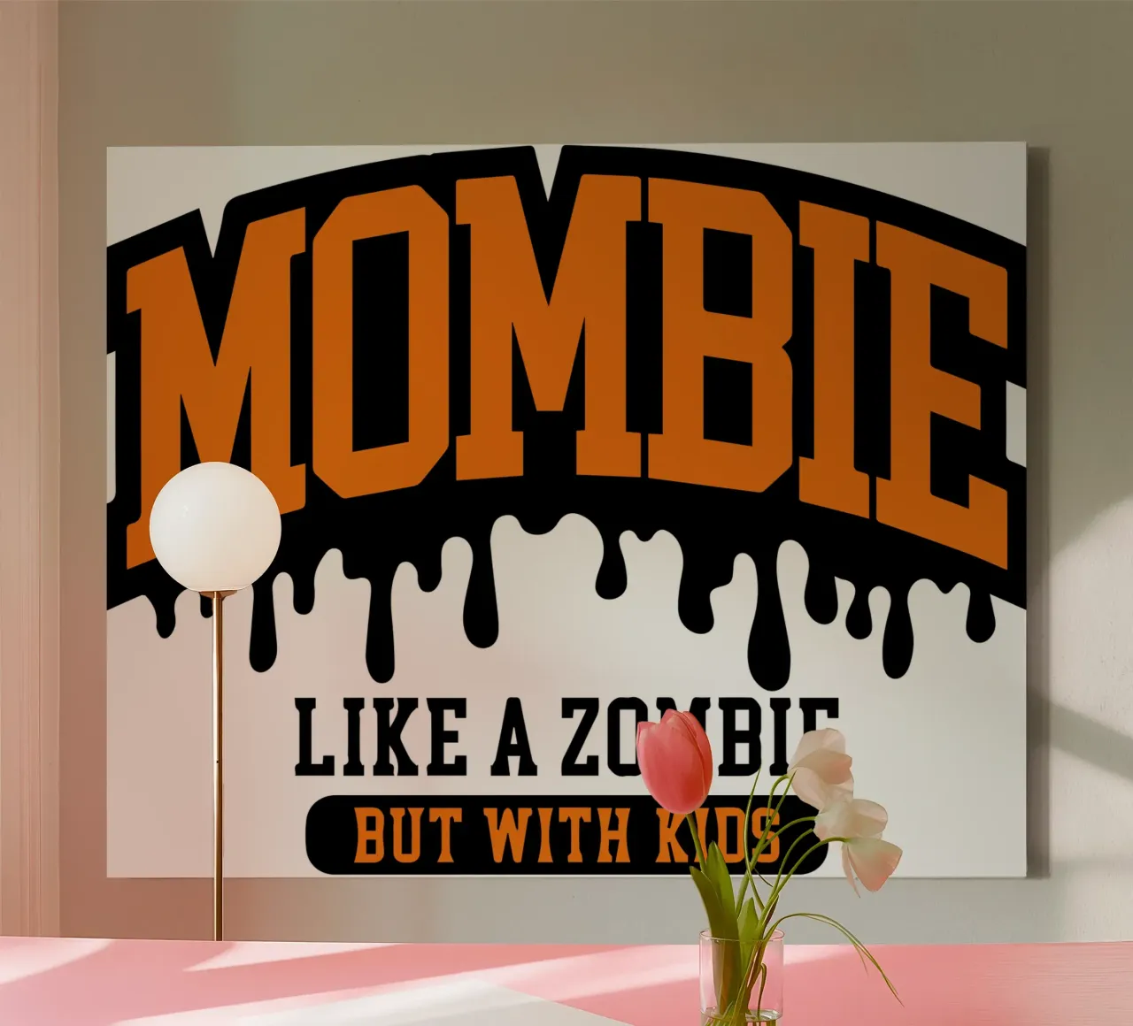 mamma come uno zombie tela con Cornice a cassetta da onetime