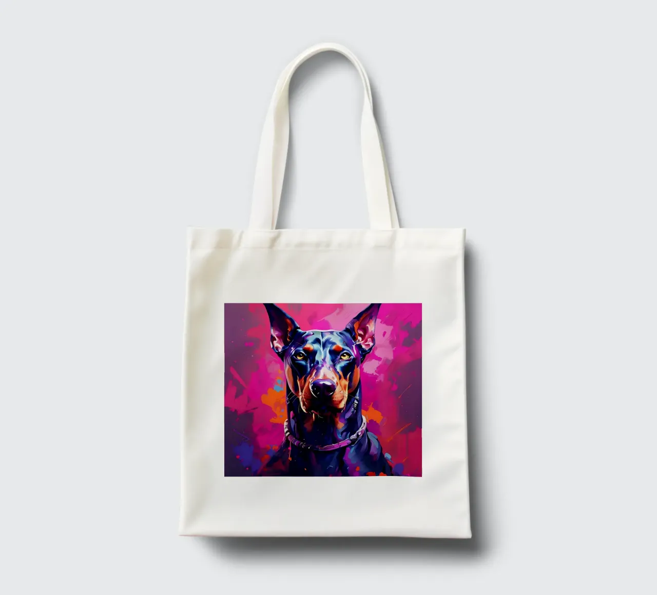 Dog, Doberman_style_H_1 tote bag by Tierisch bunt by LK