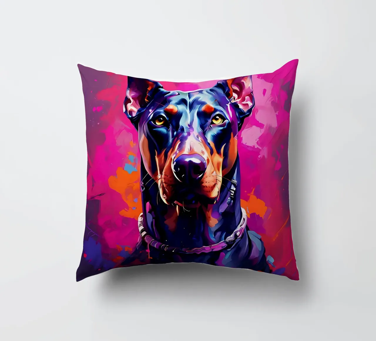 Cane, Doberman_style_H_1 cuscino da Tierisch bunt by LK