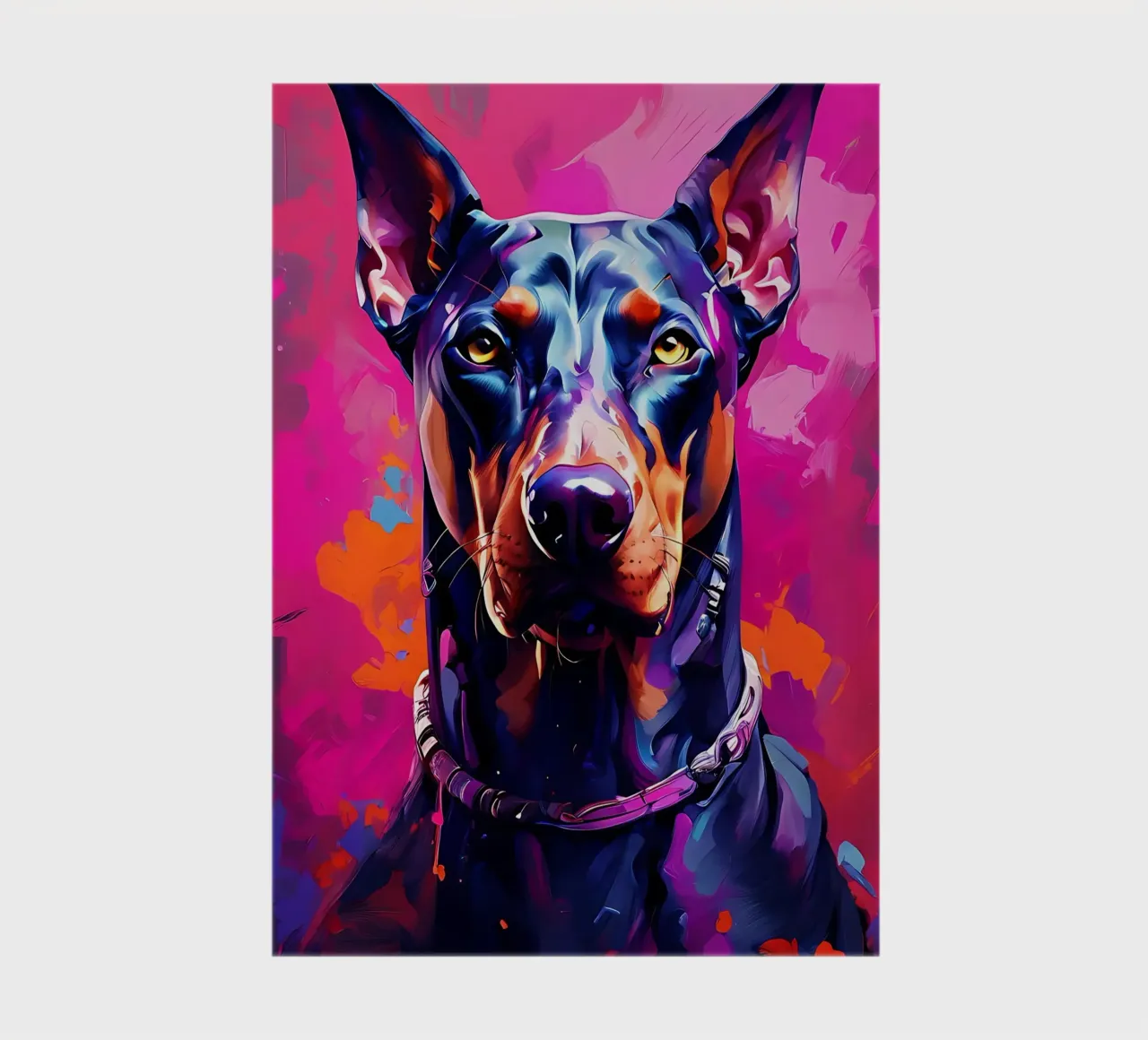 Hond, Doberman_stijl_H_1 notitieboek van Tierisch bunt by LK