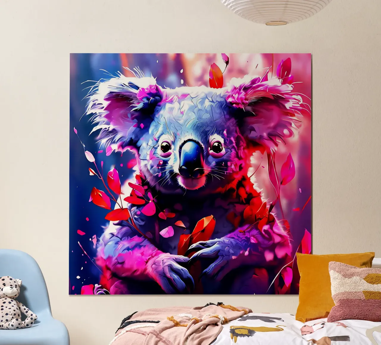 Koala_Style_H_1 poster con telaio in alluminio da Tierisch bunt by LK