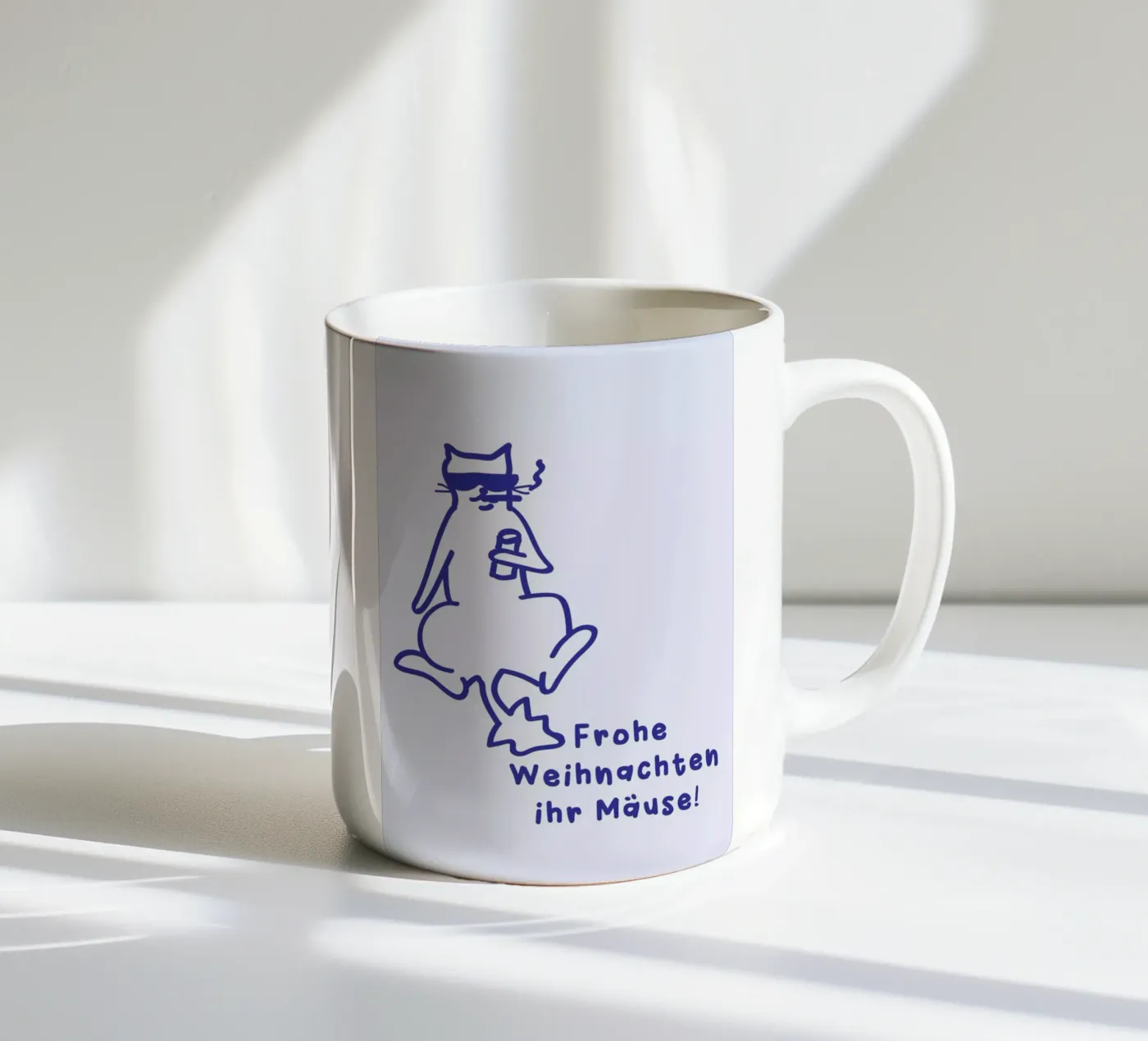 Cat ceramic mug by XOXO Arte