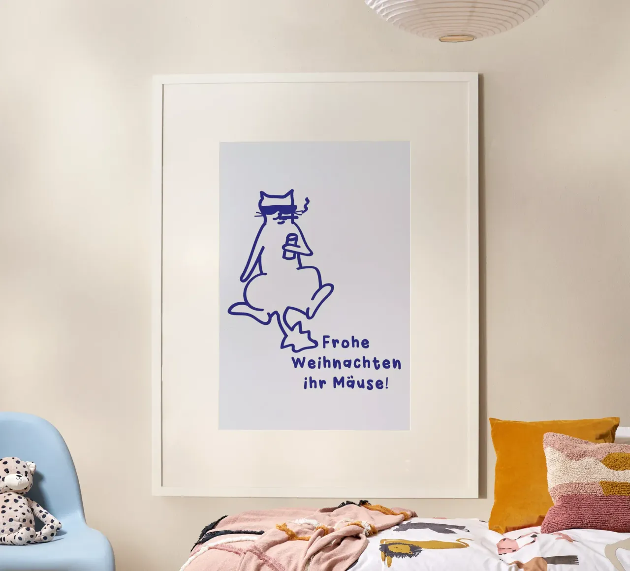 Cat poster con telaio in alluminio da XOXO Arte