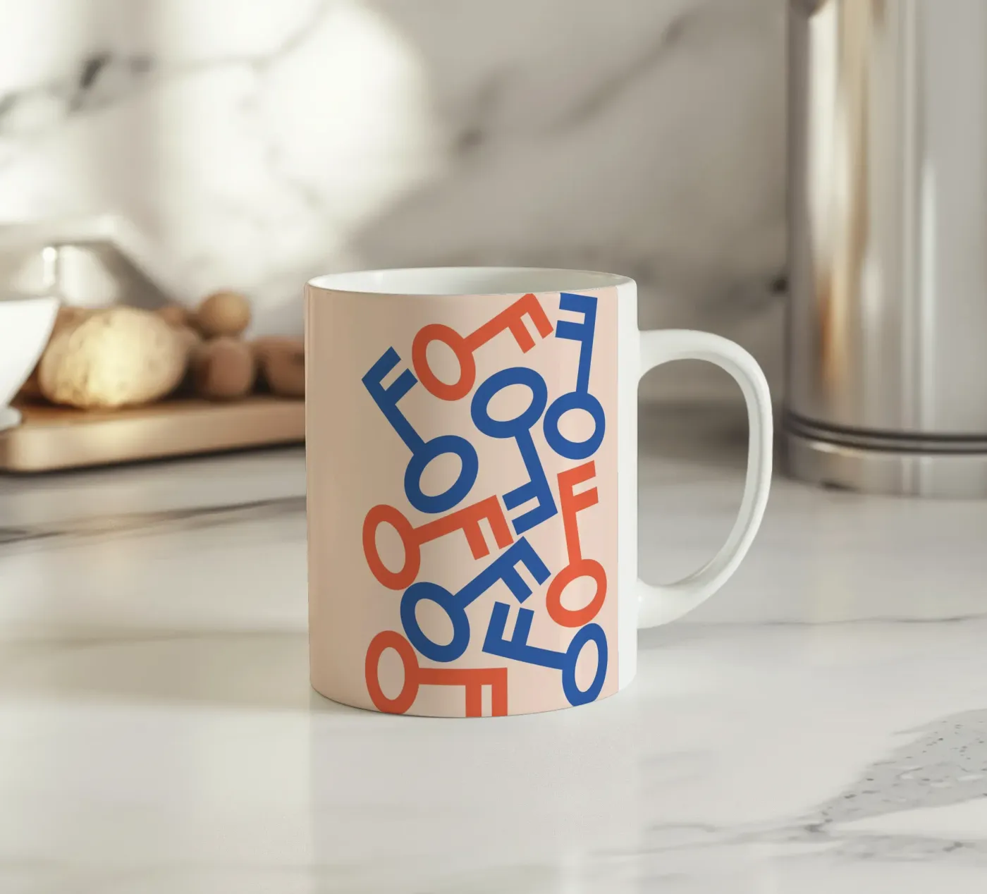Key stack art ceramic mug by galihstudio