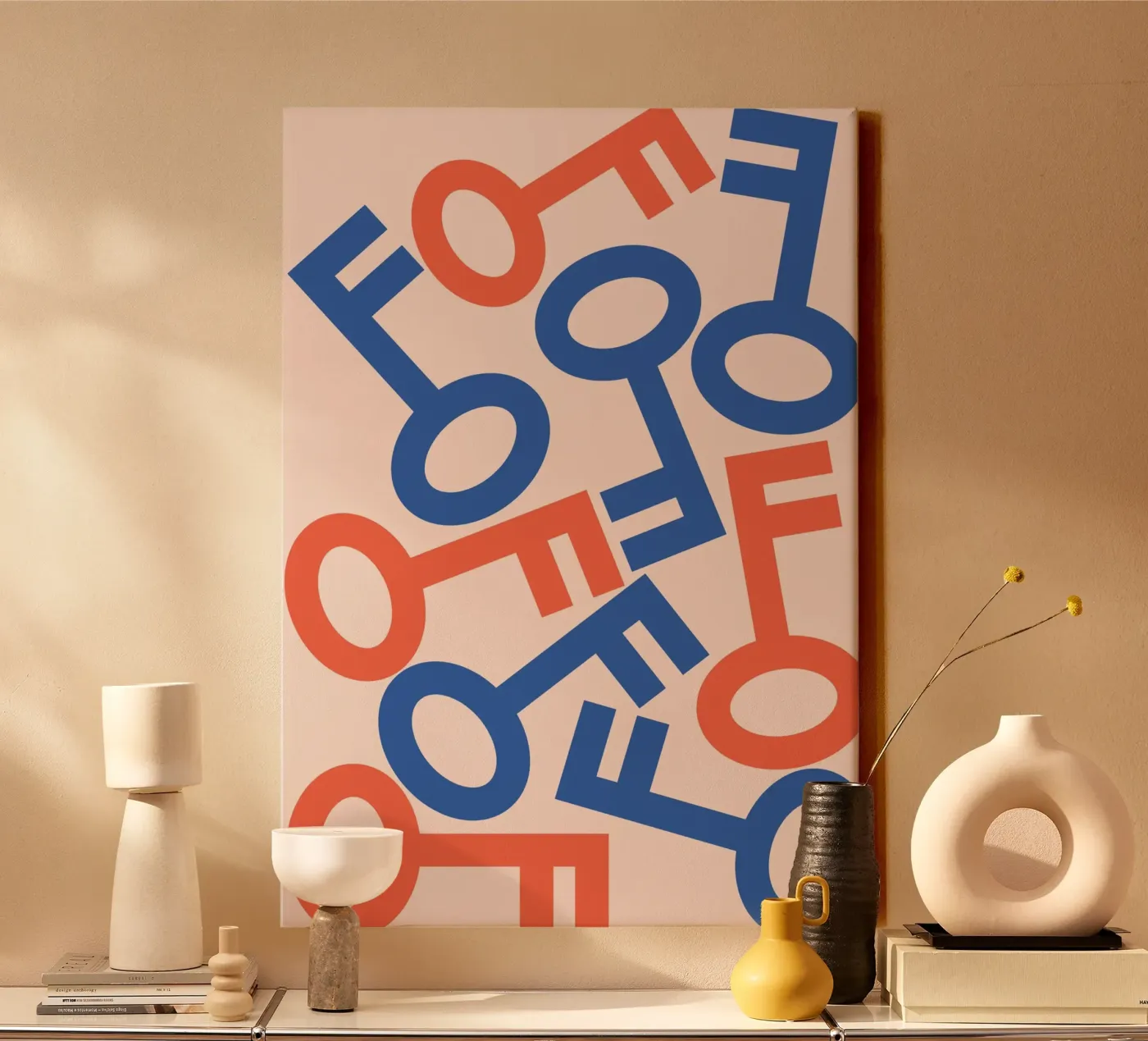 Arte della pila di chiavi tela da galihstudio